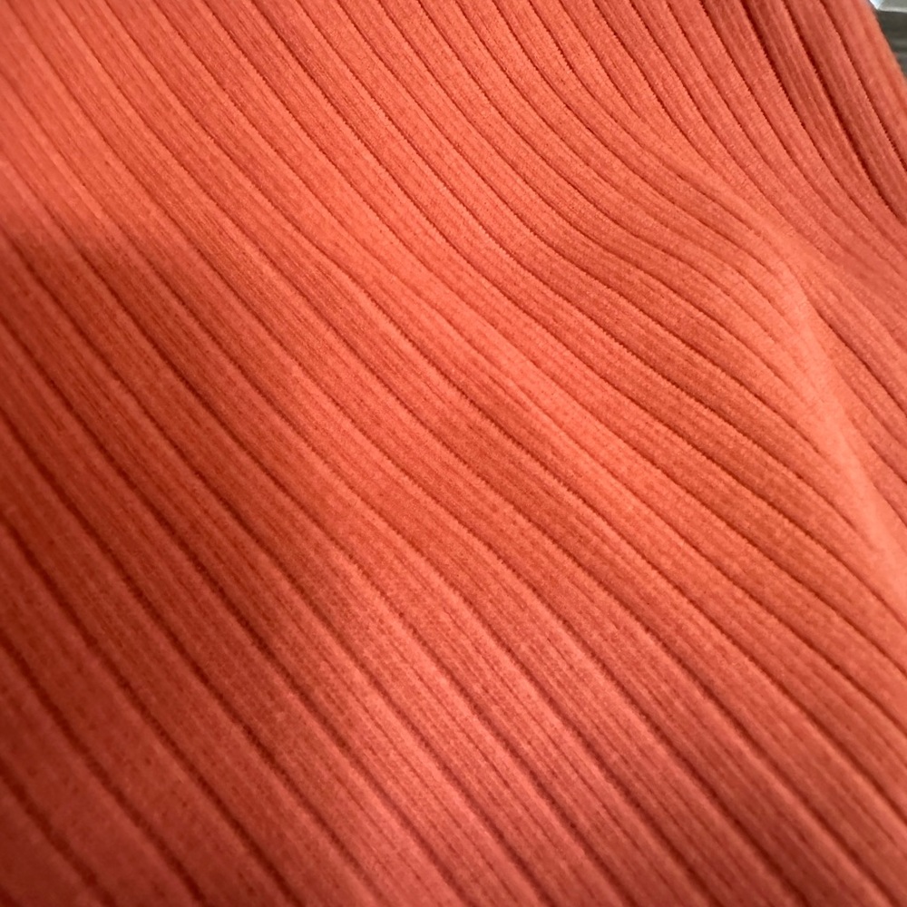 GAP Orange One Shoulder Dress bodycon ribbed